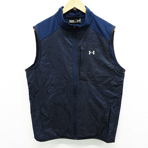 数量限定，正規品 UNDER ARMOUR アンダーアーマー 中綿ジップベスト ネイビー系 XL 240001375961 ゴルフウェア メンズ(ベスト)｜売買されたオークション情報、yahooの商品情報をアーカイブ公開 - オークファン ベスト
