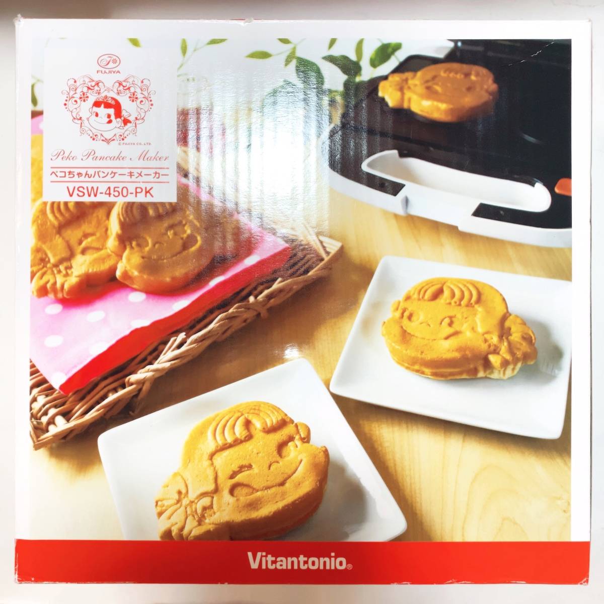 生活家電 Vitantonio ペコちゃんパンケーキメーカー VSW-450-PK
