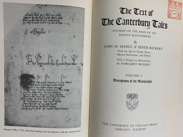 『カンタベリー物語』The Text of The Canterbury Tales, Studied on the Basis of All Known Manuscripts. 8Vols. 英文洋書古書_3