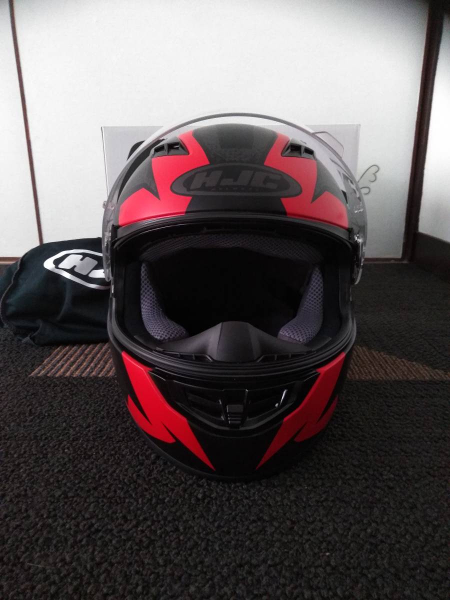  HJC CS-15 フルフェイス Ｌサイズ 艶消しブラック＆レッド 数回のみ使用 内部の痛み 汚れ無く落下傷無しの チンガード付き(Lサイズ)｜売買されたオークション情報、yahooの商品情報をアーカイ フルフェイス（オンロード用）