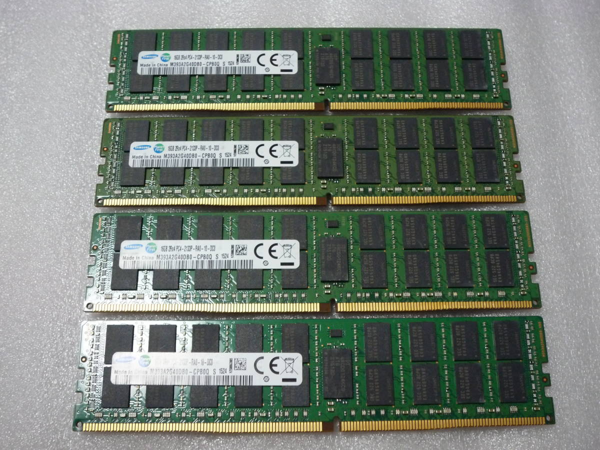 □SAMSUNG Aswin PC4-2400T DDR4 ECC Registered 16GB×2枚セット 計 