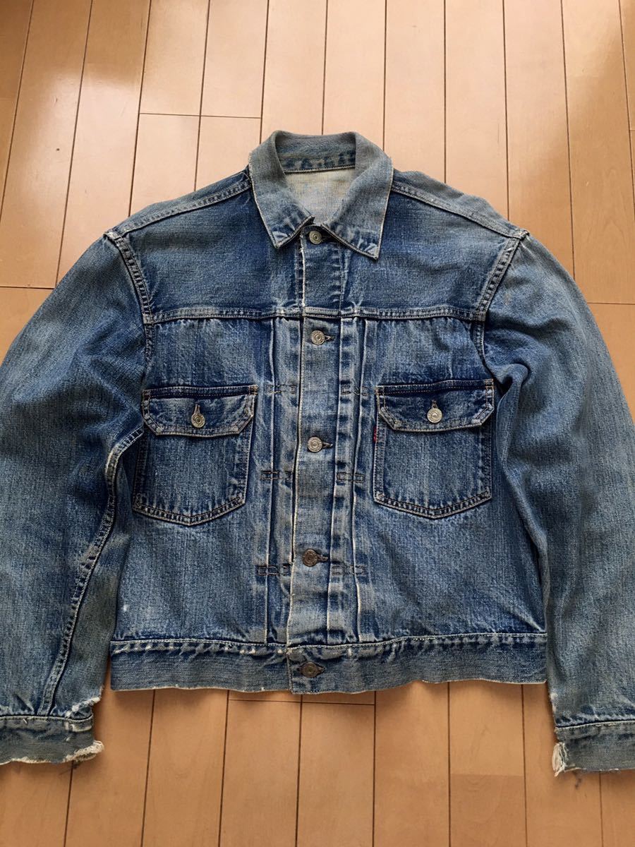 最新作，人気セール スペシャルビンテージ LEVIS 507XX セカンド 革パッチ期 大きめサイズ ハギ付 44-46BIGE USA製 Gジャン デニムジャケット Levi''s(ジージャン)｜売買されたオークション情報、yahooの商品情報を 男性用