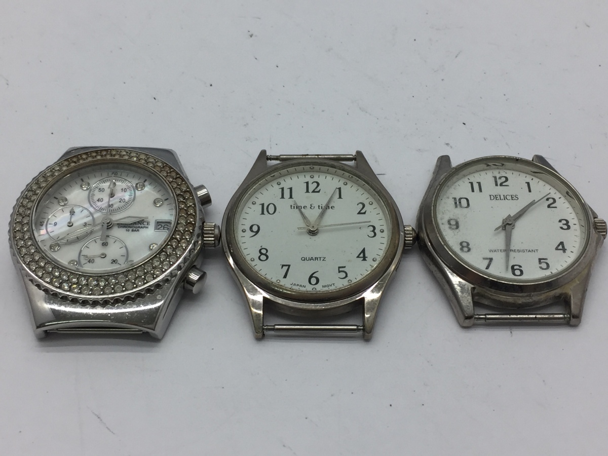 ■ 【1円開始】 フェイスのみ シルバー系 腕時計 40点 まとめ 中古 ジャンク m20093073