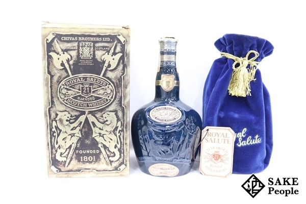 ◇注目! ロイヤルサルート 21年 青陶器 700ml 43％ 箱 冊子 巾着