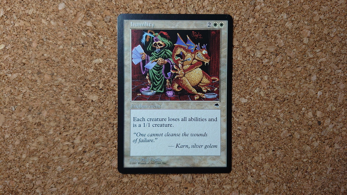mtg 謙虚 日本語版 4枚 マジック：ザ・ギャザリング ゲーム・おもちゃ