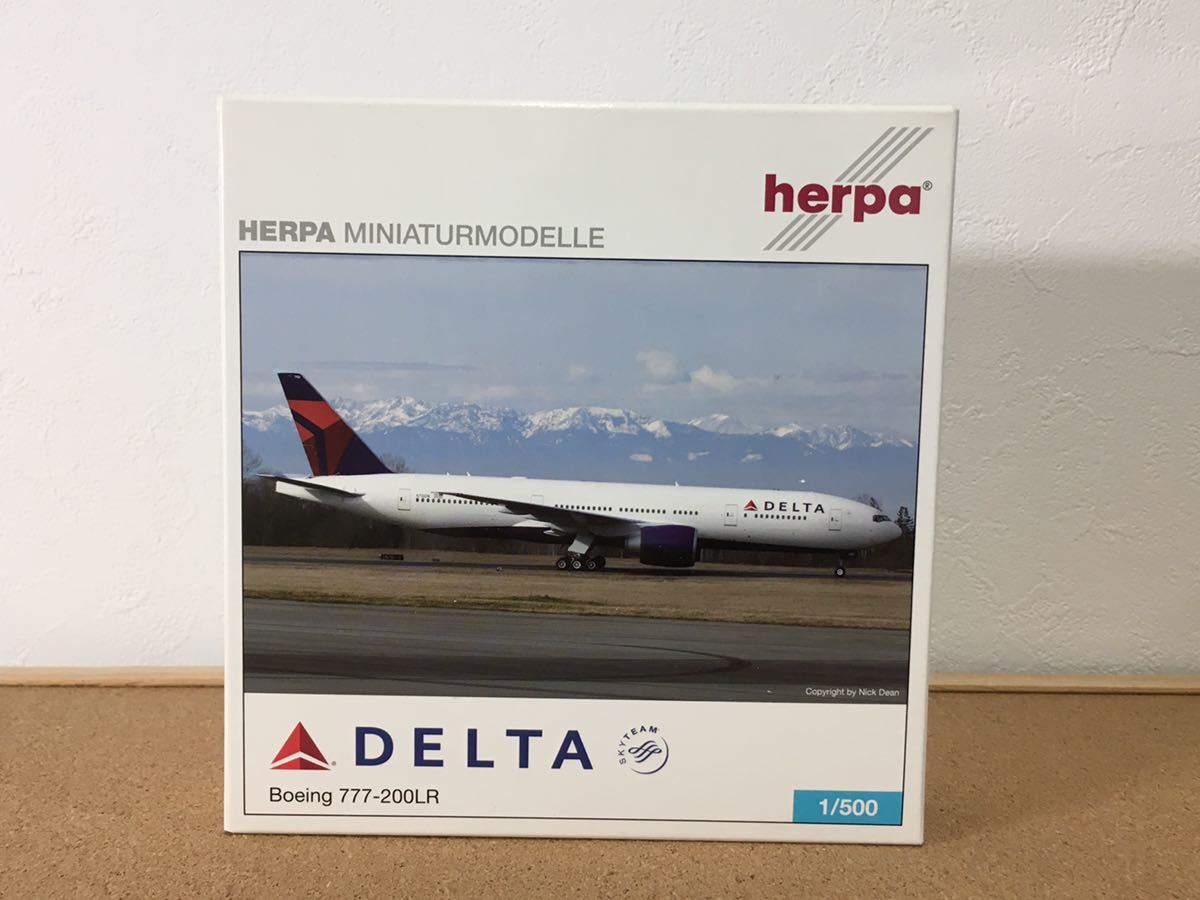 B777-200 デルタ航空 herpa 1⁄400 ヘルパ⁄512206☆1⁄500 Delta