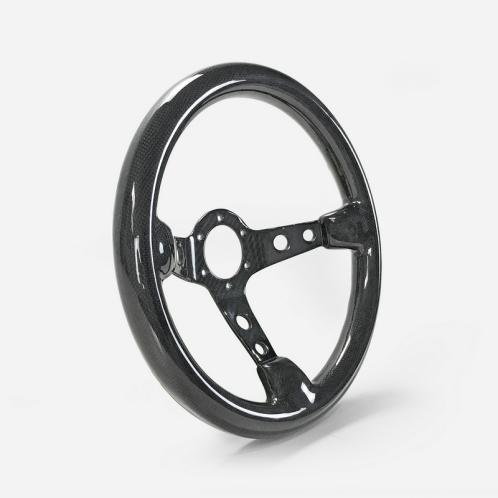 CFRP ドライカーボン製ステアリング ディープコーン 艶あり ハンドル 検索用→モモmomo SPARCO OMP S660ロードスターBRZ86ZN6Z33S14S15SE3P