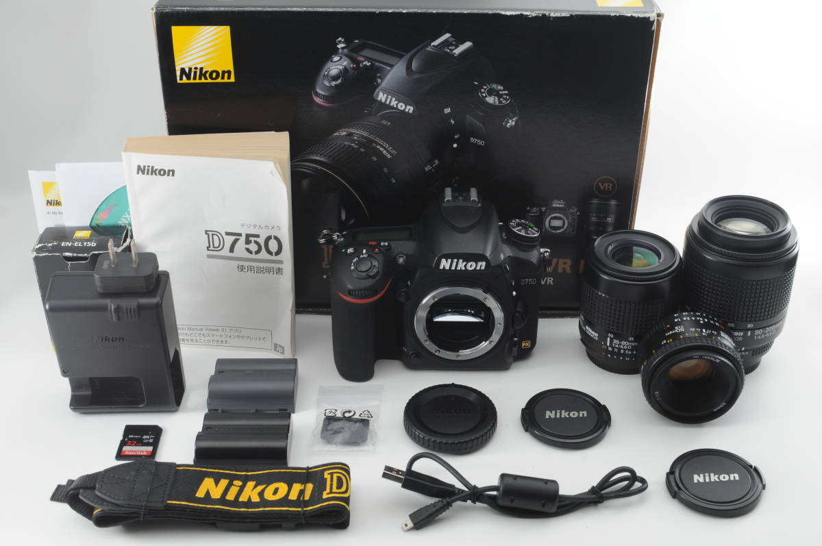 ☆ボディ・超・超美品☆ NIKON ニコン 単焦点・望遠 D750 トリプル