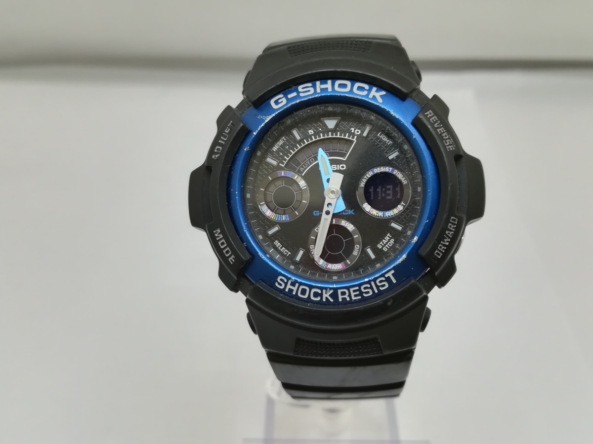 赤字超特価，限定セール 腕時計 カシオ CASIO G-SHOCK AW-591 ブラック&times;ブルー クオーツ式 デジアナ SY02-S97(その他)｜売買されたオークション情報、yahooの商品情報をアーカイブ公開 - オークファン G-SHOCK