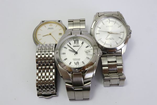 1円 ジャンク品 まとめ SEIKO/セイコー オートQZ・キネテイック