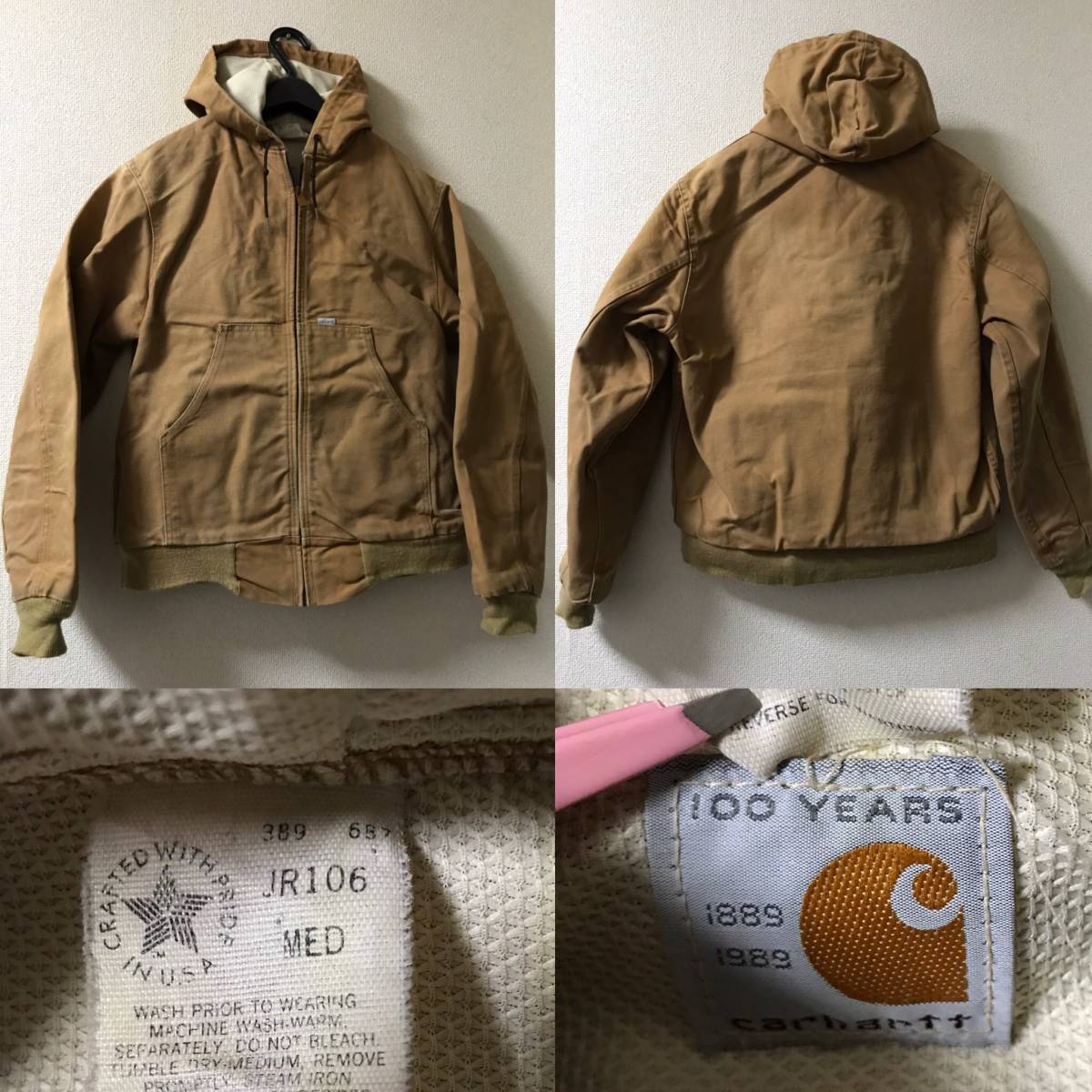 【低価，大得価】 カーハート アクティブ ジャケット デトロイト シベリアン wip carhartt detroit active 100years ビンテージ ハートタグ ダブルニー USA(ジャンパー、ブルゾン)｜売買されたオークション情報、yahooの商 男性用
