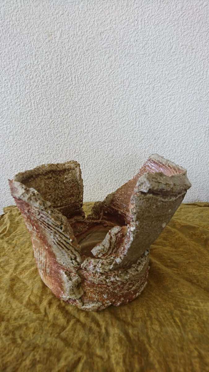 信楽焼 花入 花器 壺銘有 時代 古作 華道具 置物 古美術 陶