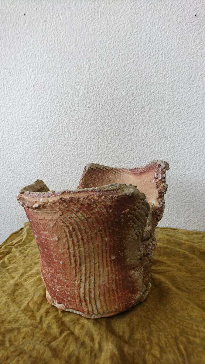 信楽焼 花入 花器 壺銘有 時代 古作 華道具 置物 古美術 陶