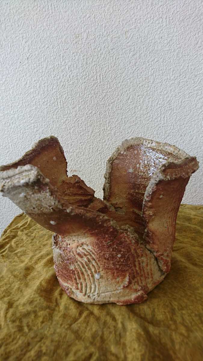 信楽焼 花入 花器 壺銘有 時代 古作 華道具 置物 古美術 陶