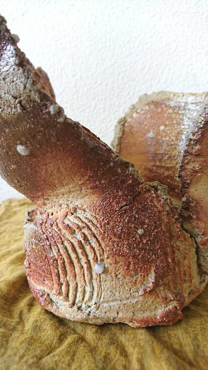 信楽焼 花入 花器 壺銘有 時代 古作 華道具 置物 古美術 陶