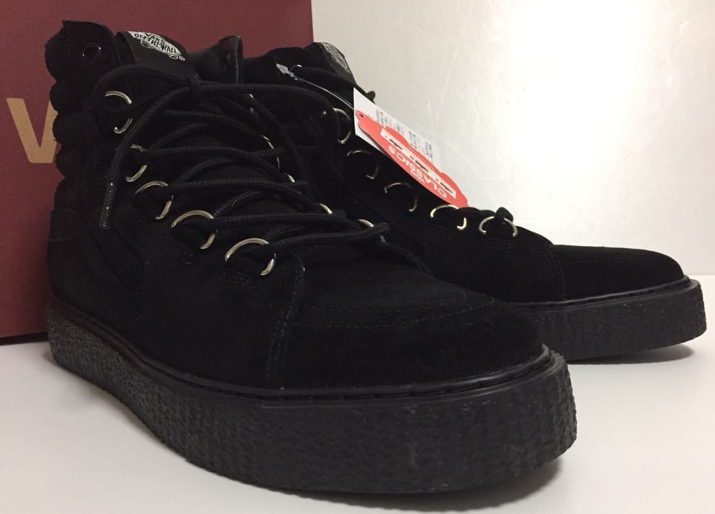 クリーパー VANS バンズ WORLD 公式通販 ブルー 新品 完売 VANS CREEPER SUEDE バンズ クリーパー スウェード ブラック 黒 箱付き US 10.5 JP 28.5 ラバーソール
