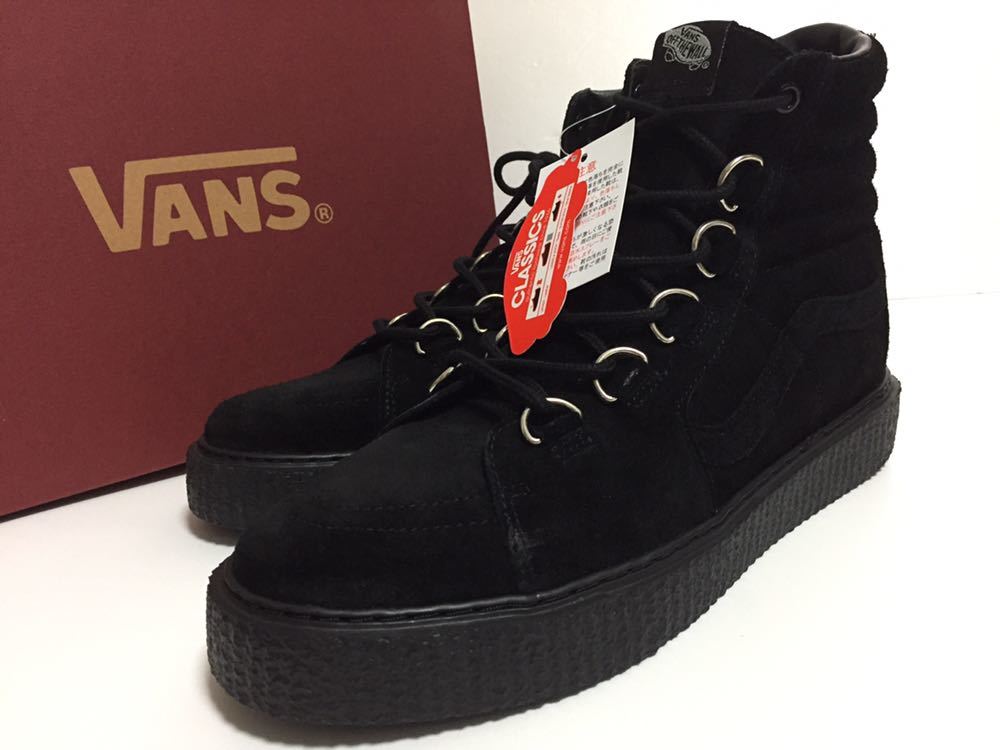 クリーパー VANS バンズ WORLD 公式通販 ブルー 新品 完売 VANS CREEPER SUEDE バンズ クリーパー スウェード ブラック 黒 箱付き US 10.5 JP 28.5 ラバーソール