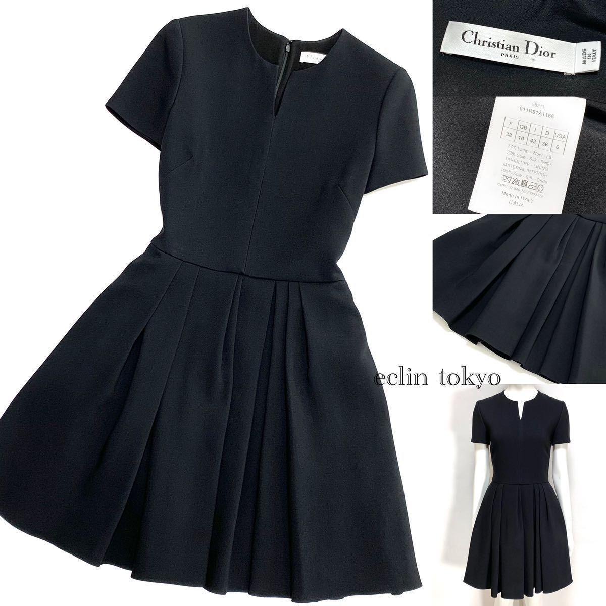 E2348 同様 Christian Dior 春夏 店頭 品 最高級シルクウール 抜群シルエット ワンピース 黒 マリア 国内正規品 ワンピース ミニ 売買されたオークション情報 Yahooの商品情報をアーカイブ公開 オークファン Aucfan Com