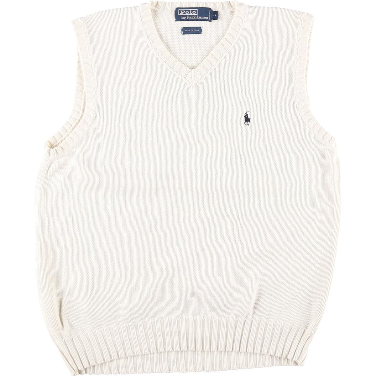 ラルフローレン Ralph Lauren POLO by Ralph Lauren Vネック コットンニットベスト メンズS /eaa104006
