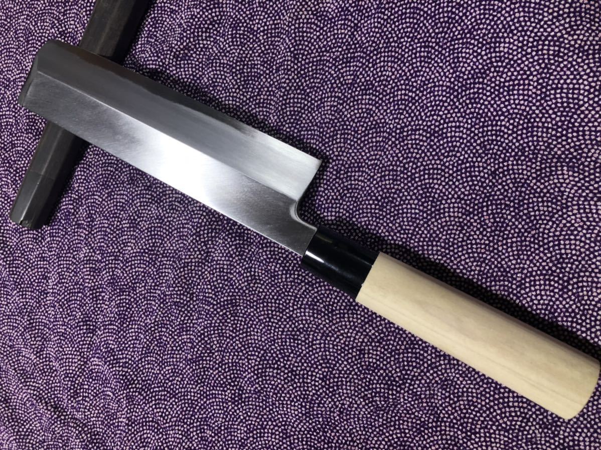 有次青鋼柳刃包丁尺一 柳刃包丁 有次 特製 青銅 刺身包丁 (21_609_4)