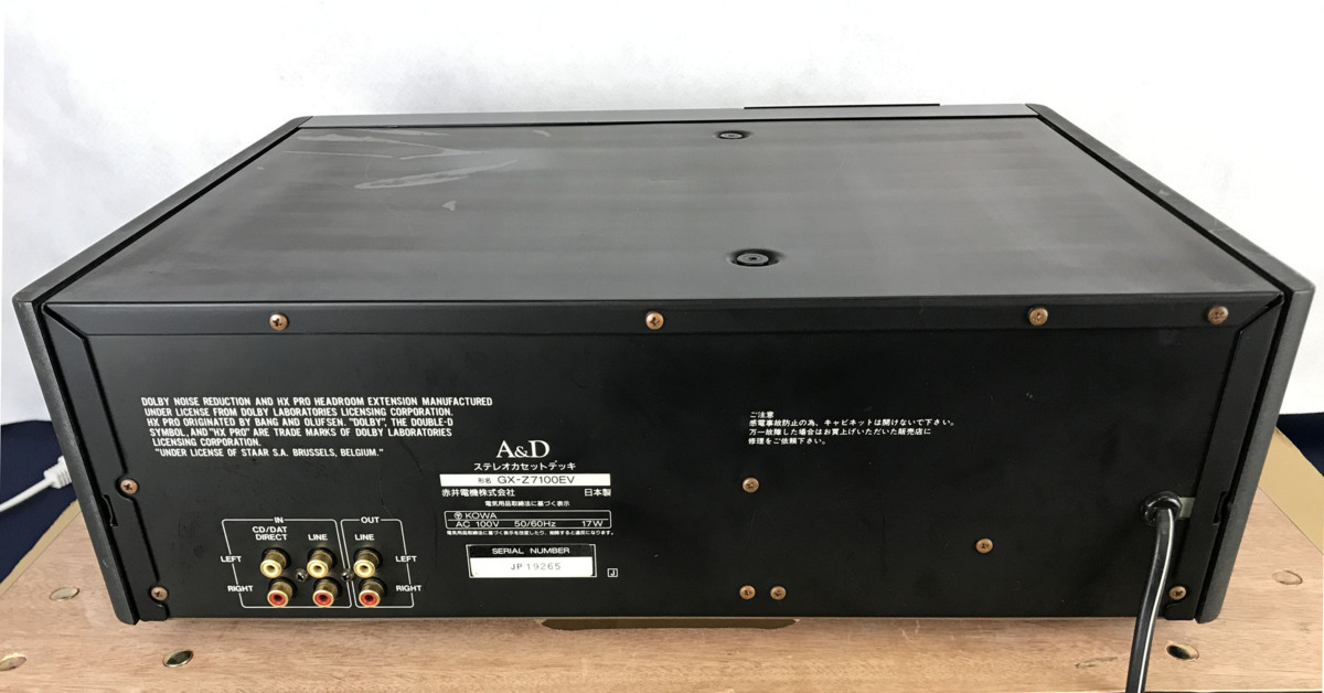 ☆ジャンク品☆カセットデッキ GX-Z7100EV A&D/AKAI カセットデッキ GX