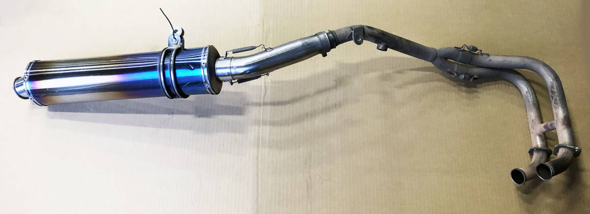 中古 R’S-GEAR KAWASAKI NINJA250R(～’12/EX250KE）チタンスリップオンマフラー フルエキゾースト JMCA1110089005 Ninja ニンジャ_1