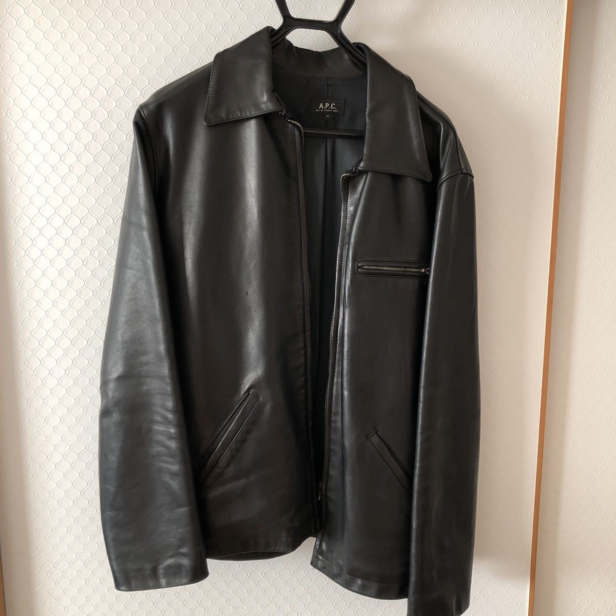 レザージャケット A.P.C 黒 サイズM