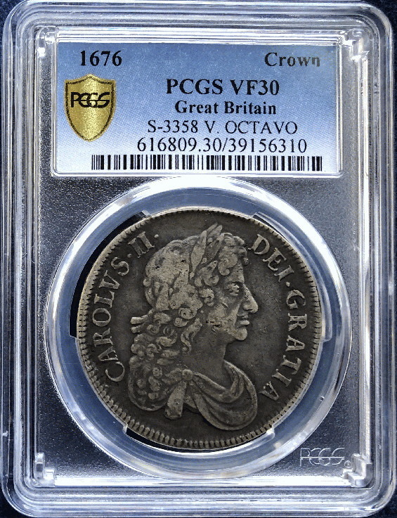 チャールズ2世 イギリス クラウン銀貨 Crown銀貨 1679年 NGC | (345年