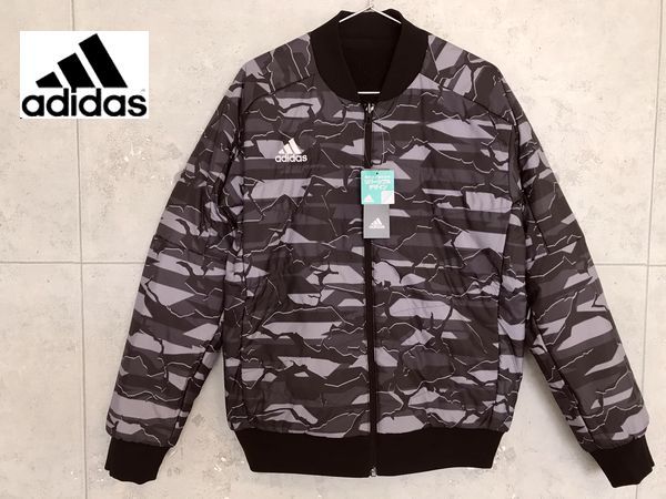 新品13000円+税★O★adidas 野球 5T adidas 5T リバーシブル グランドコート 防寒 ボア カモフラ柄