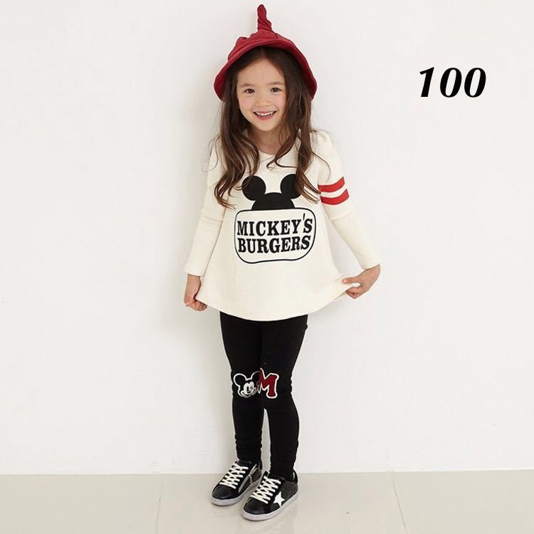 1円 子供服 100 ミッキー ディズニー 綿 キッズ こども 2点セット セットアップ 長袖tシャツ パンツ トップス 100 95 104cm 売買されたオークション情報 Yahooの商品情報をアーカイブ公開 オークファン Aucfan Com