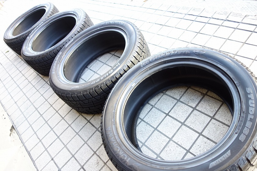 ☆１円～売り切り☆スタッドレス４本 YOKOHAMA ice GUARD 235/50/18 アルファード ヴェルファイア エスティマ VOXYなどワゴン車に！