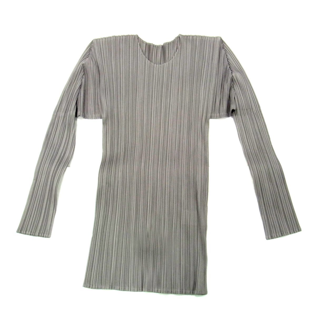 PLEATS PLEASE イッセイミヤケ カットソー 長袖 サイズ3 ○ISSEY