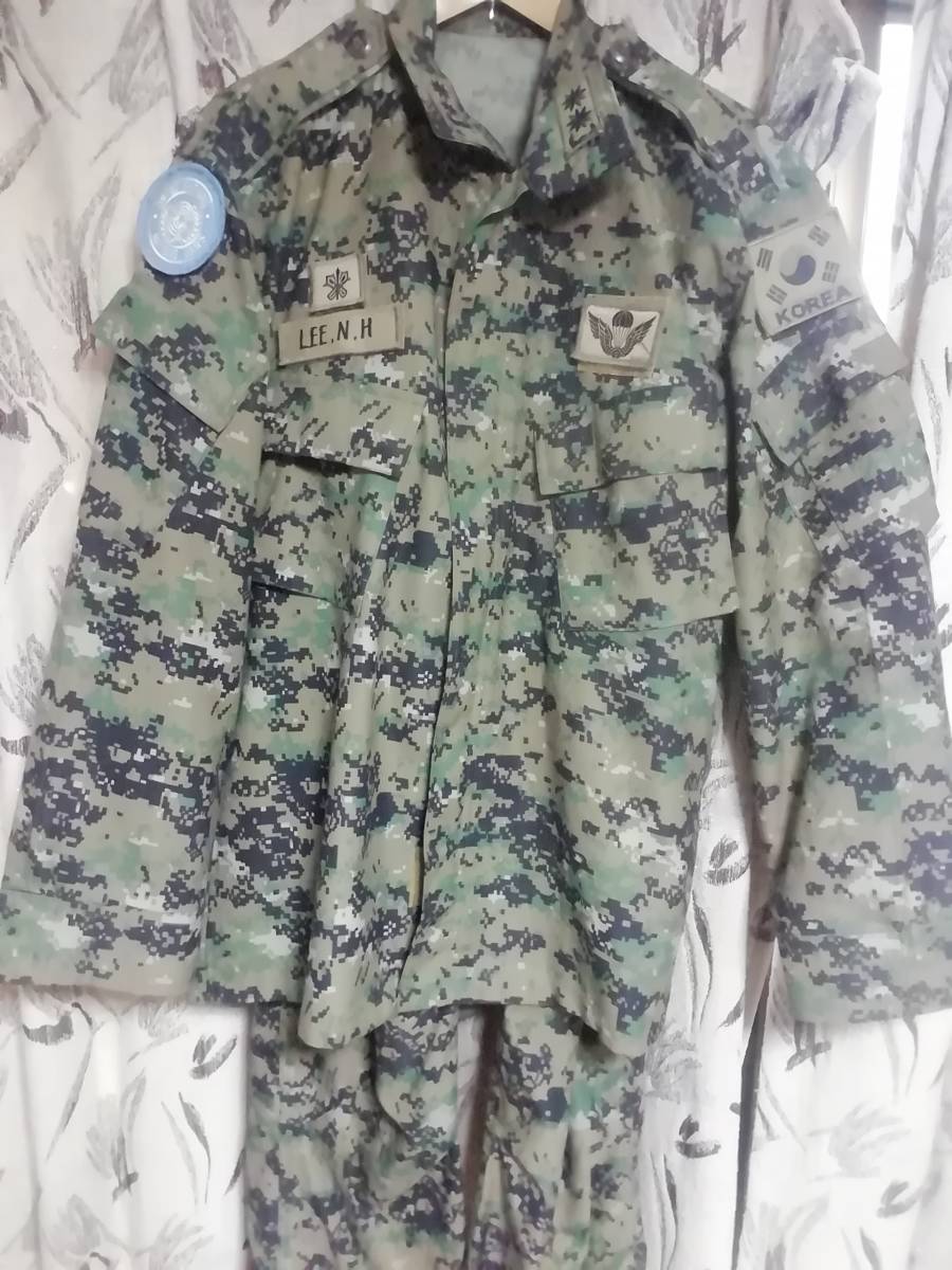 韓国軍 迷彩服 戦闘服 韓国 セット デジタル迷彩 陸軍 大隊長仕様