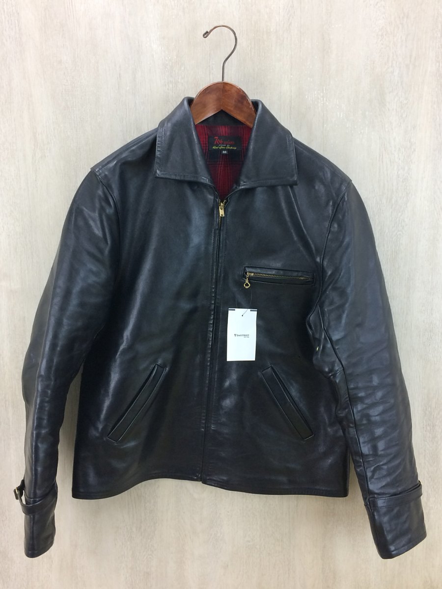 706 union◆856/シングルライダースジャケット/40/レザー/BLK/ホースハイド// HORSEHIDE