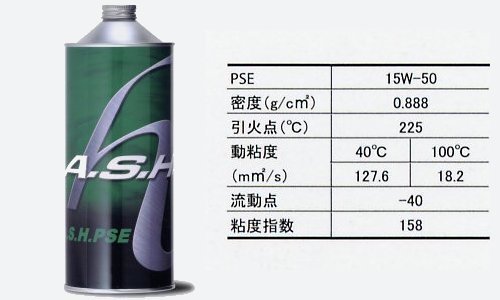 アッシュ ASH PSE 15W-50 3缶 A.S.H. 【公式通販】