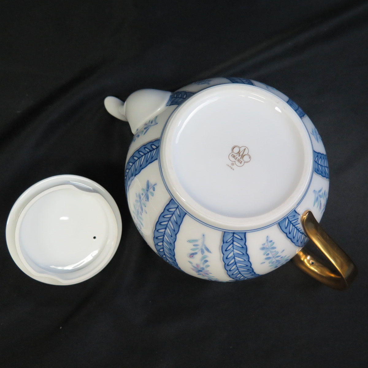 大倉陶園 呉須更紗 ティーポット y139-886913s【Y商品】