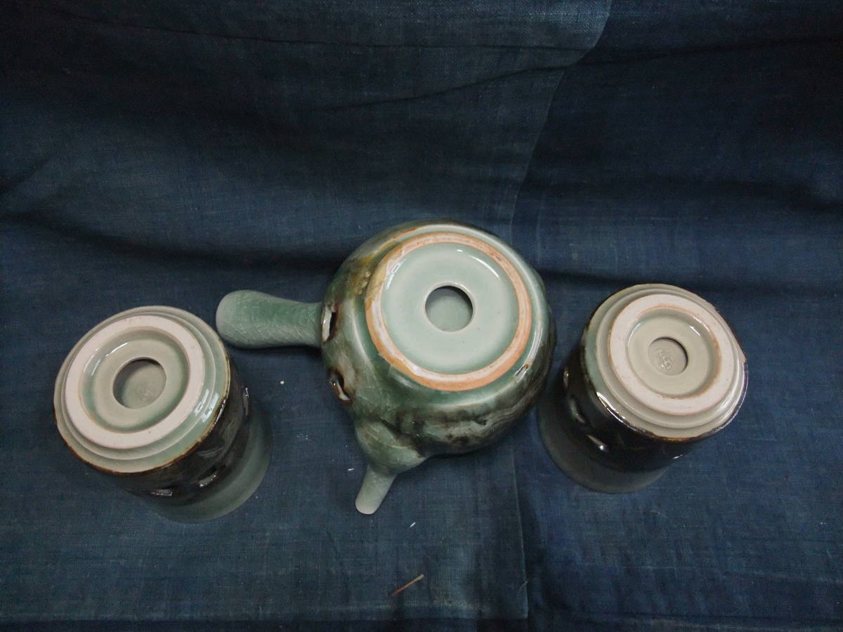 急須 相馬焼 - 湯冷まし 時代物 茶器揃え5客セット 相馬焼／金彩／前茶