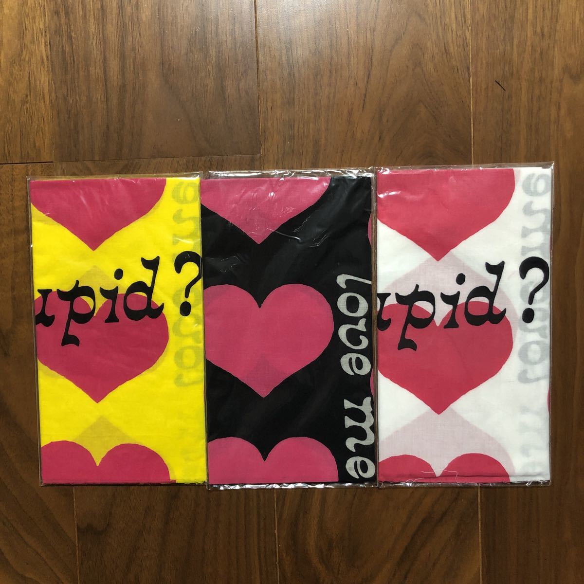 X JAPAN hideさん手ぬぐい3枚セット イエローハート