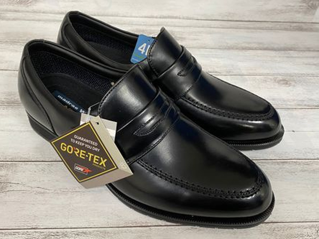 【即決】madras walk GORE-TEX マドラスウォーク ゴアテックス 22000円 ビジネスシューズ 4E 25.0㎝ 黒スリッポン ローファー/MW5824-430