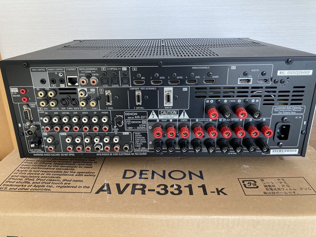 動作確認済】DENON AVサラウンドレシーバー 7.2ch HDMI Ver1.4a