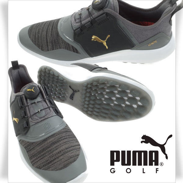 新作入荷，爆買い 1円 PUMA GOLF プーマ ゴルフ イグナイト NXT ディスク ゴルフシューズ 25.0cm 192245 スパイクレスシューズ グレー 7381(25.0cm)｜売買されたオークション情報、yahooの商品情報をアーカイブ公開 - オー 25.0cm