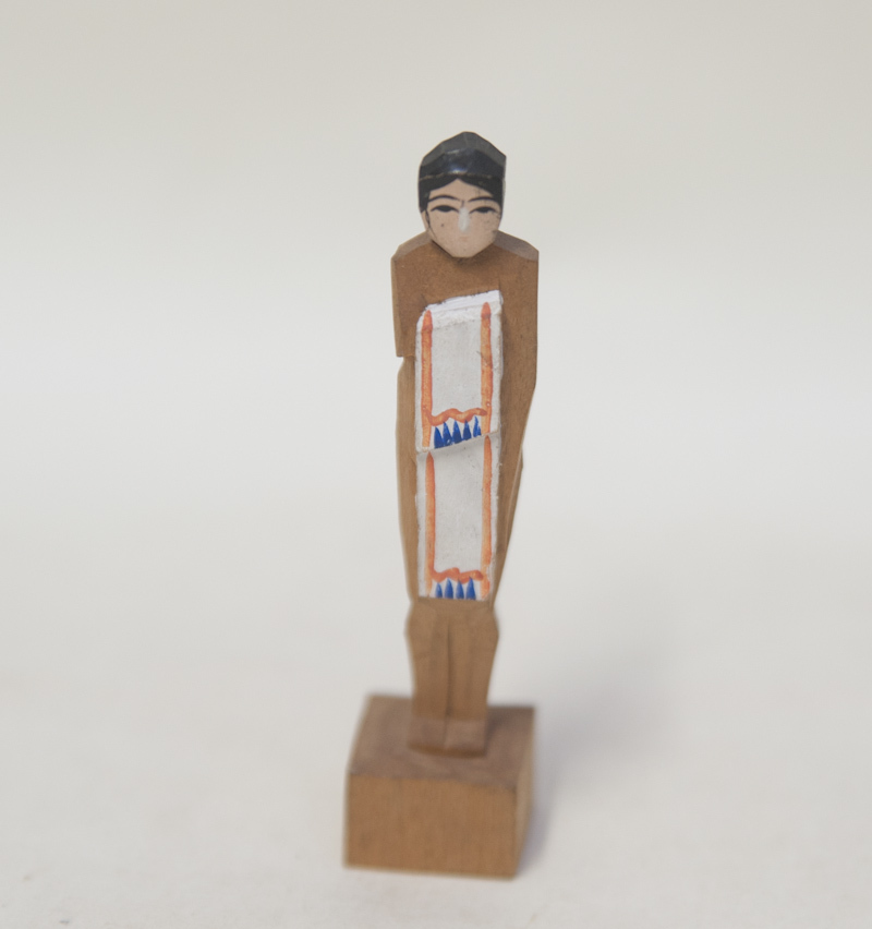 一刀彫 人形 （検索 農民美術女性ヌード木彫時代民芸品郷土玩具）(木工