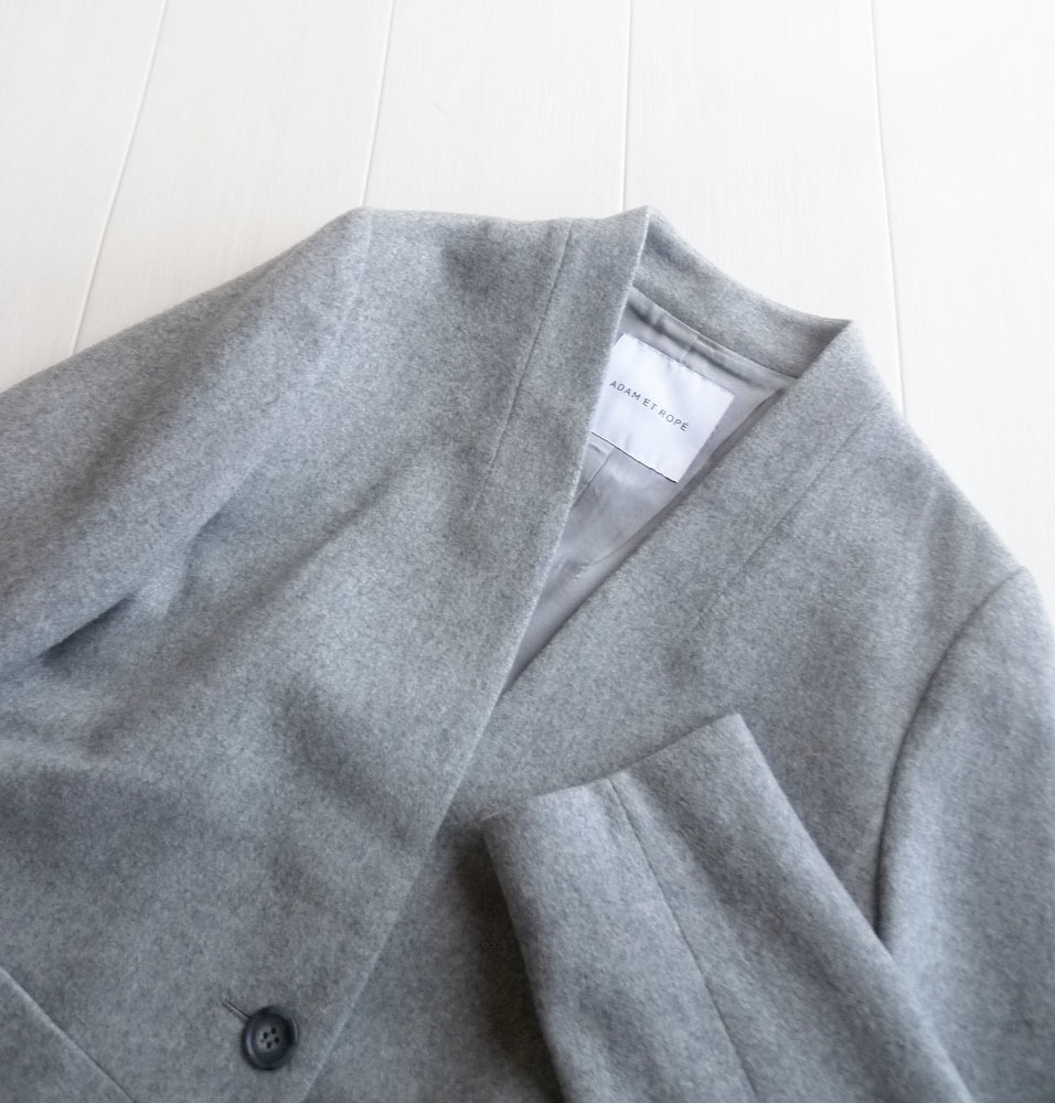 定価3 5万 アダムエロペ グレーのノーカラーコート サイズ38 Adam Et Rope ロングコート コート 売買されたオークション情報 Yahooの商品情報をアーカイブ公開 オークファン Aucfan Com