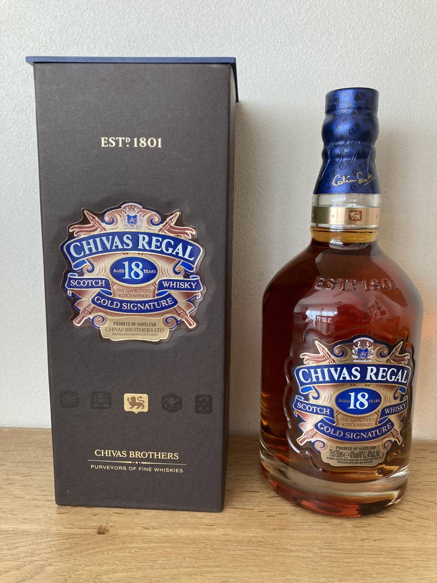 @@@ CHIVAS REGAL シーバスリーガル 18年 GOLD SIGNATURE ゴールド シグネチャー 750ml 40% ウィスキー 箱入り 古酒