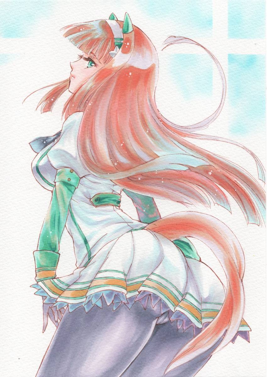 ウマ娘 サイレンススズカ 勝負服 手描きイラスト ａ５ 手描きイラスト 売買されたオークション情報 Yahooの商品情報をアーカイブ公開 オークファン Aucfan Com