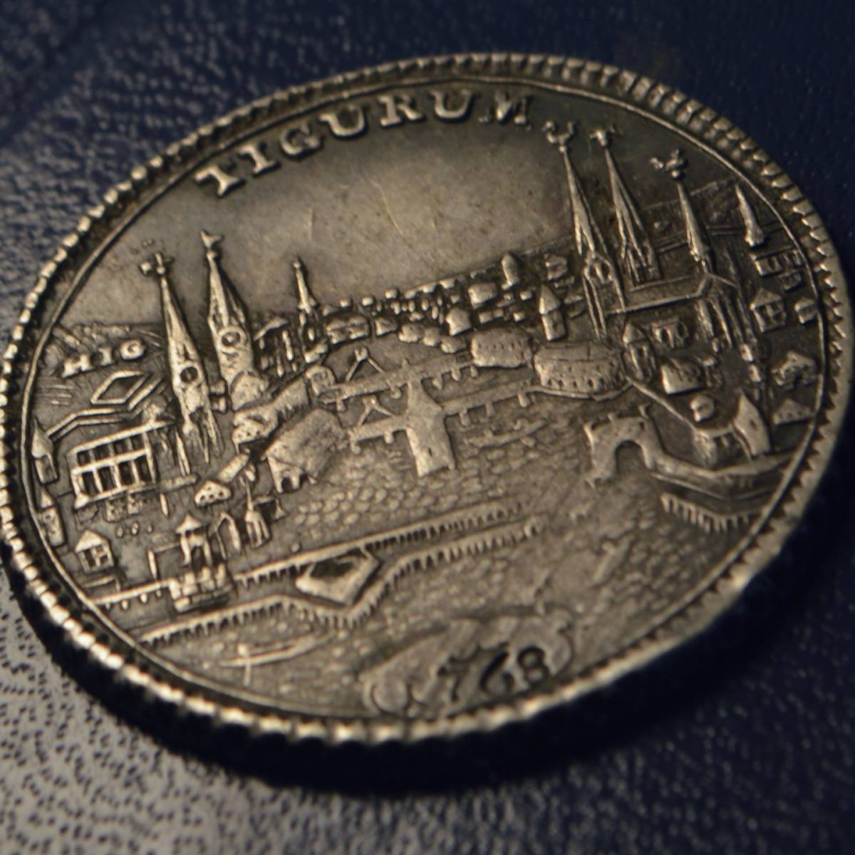 都市景観 スイス 1768年 ターラー銀貨 1⁄2ターラー 極美品 XF 銀貨