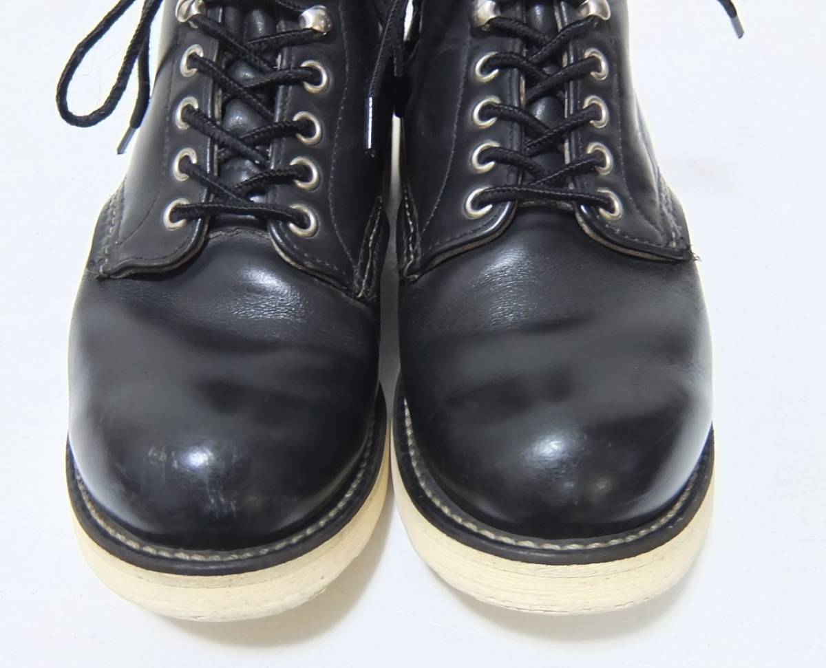 レッドウィング 0 羽タグ RED WING 希少 US6 刺繍羽タグ ブラック 5D REDWING - 茶芯 美品 刺繍羽根タグ 9D