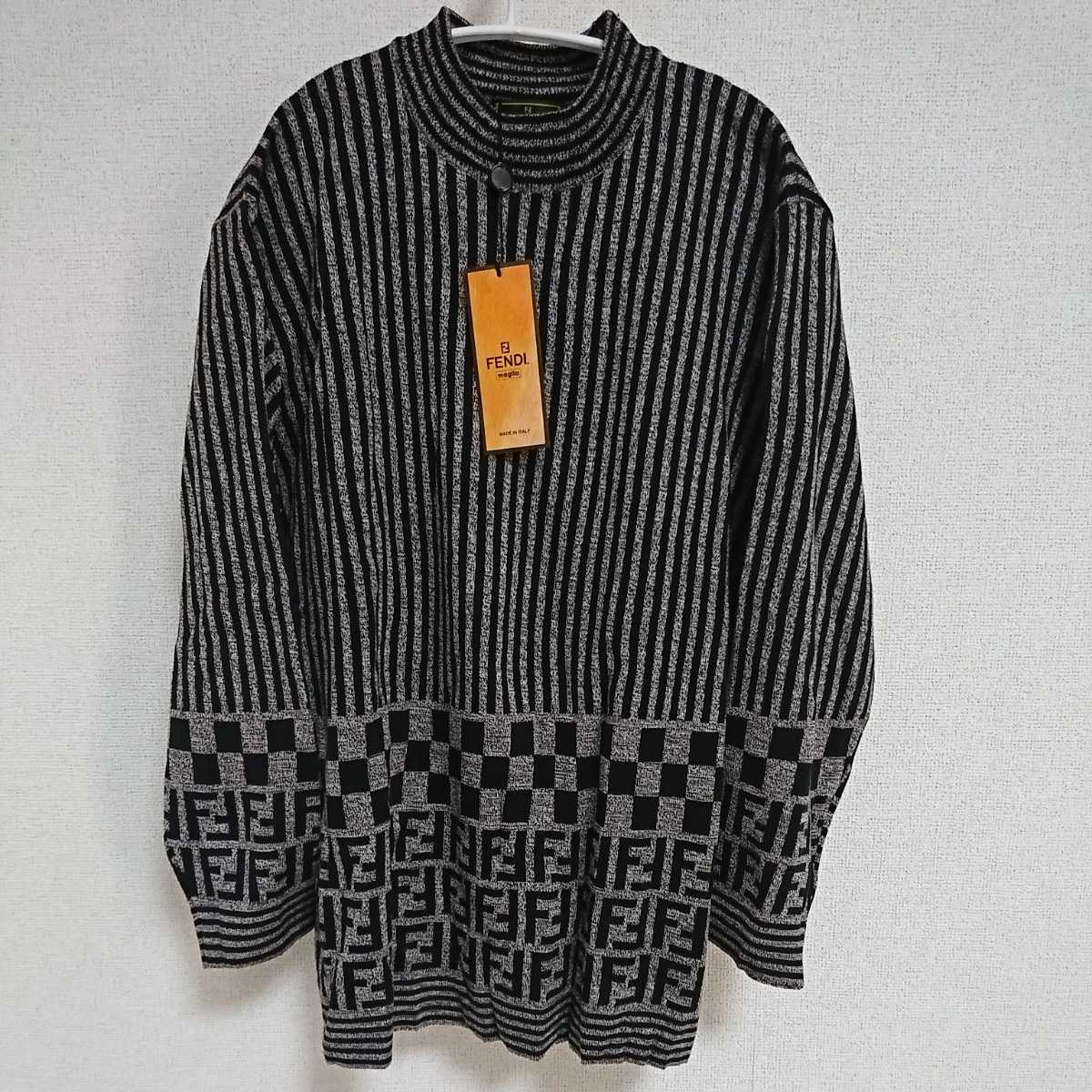 美品✨フェンディ ズッカ柄 ニット セーター ハイネック 大きいサイズ