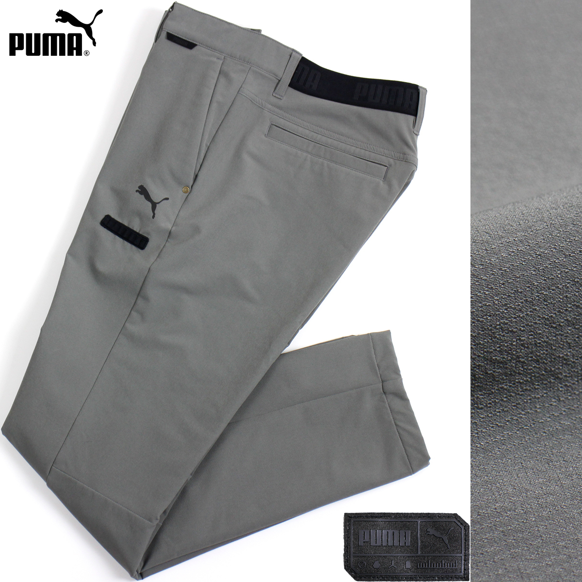 超激得，超激得，HOT 秋冬 PUMA GOLF プーマ ゴルフ ウォーム テーパードパンツ 裏起毛 フリース L グレー ストレッチ パンツ ジップポケット PMP13(82cm～)｜売買されたオークション情報、yahooの商品情報をアーカイブ パンツ、スラックス