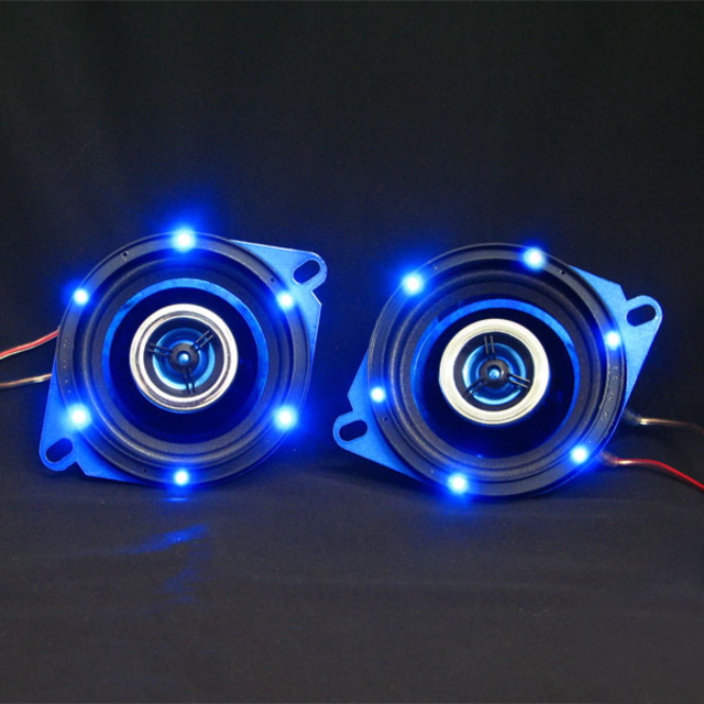 電源不要 音楽に合わせてブルーledが光るスピーカー10cmタイプ音質up 10cm対応スピーカー 2wayコアキシャル内臓 100wの大迫力 2個入り 10cmタイプ 売買されたオークション情報 Yahooの商品情報をアーカイブ公開 オークファン Aucfan Com